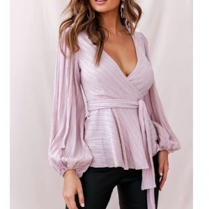 Pink wrap top